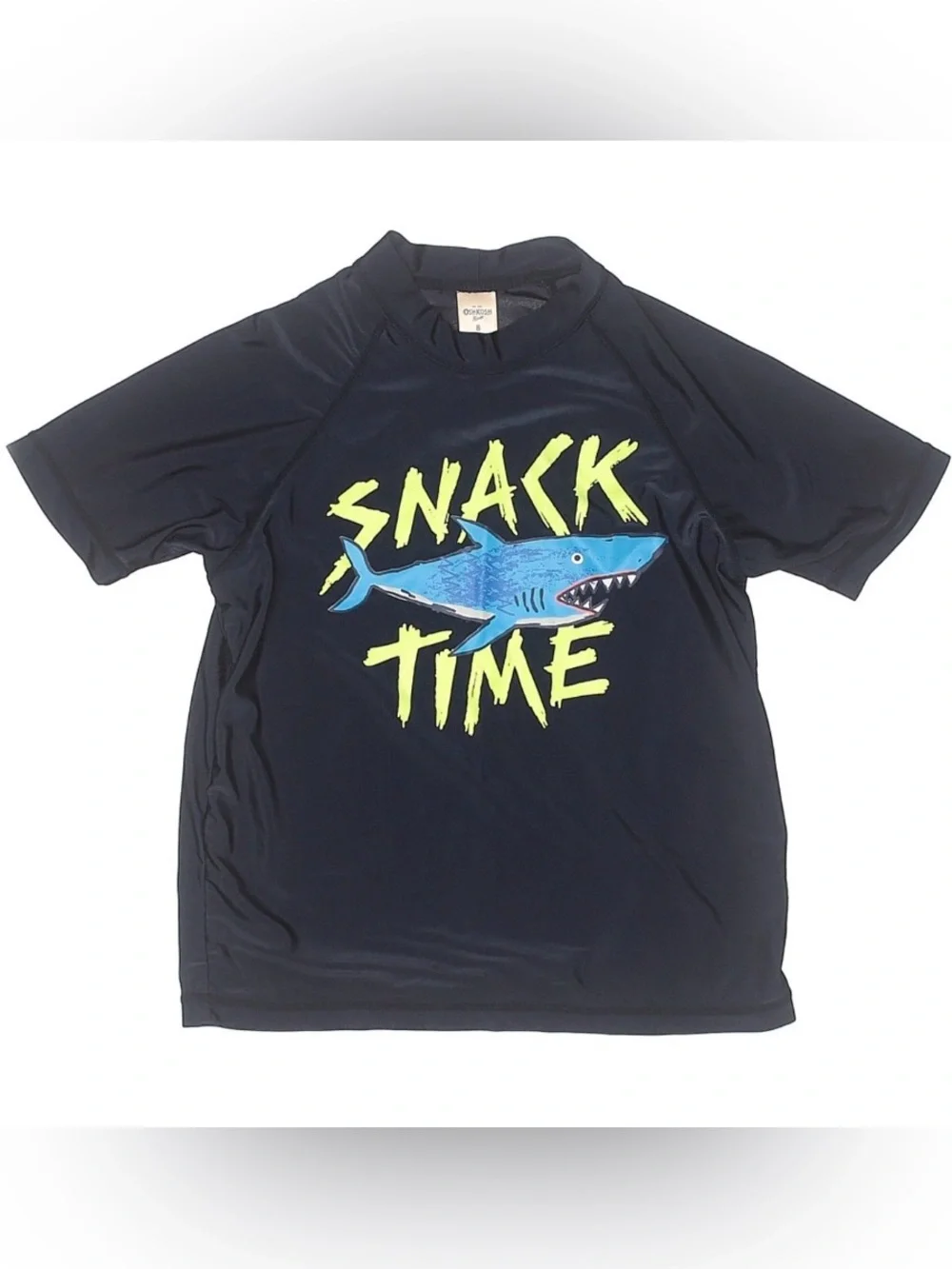 OSHKOSH B’GOSH Navy Blue 'Snack Time' Shark Rash Guard